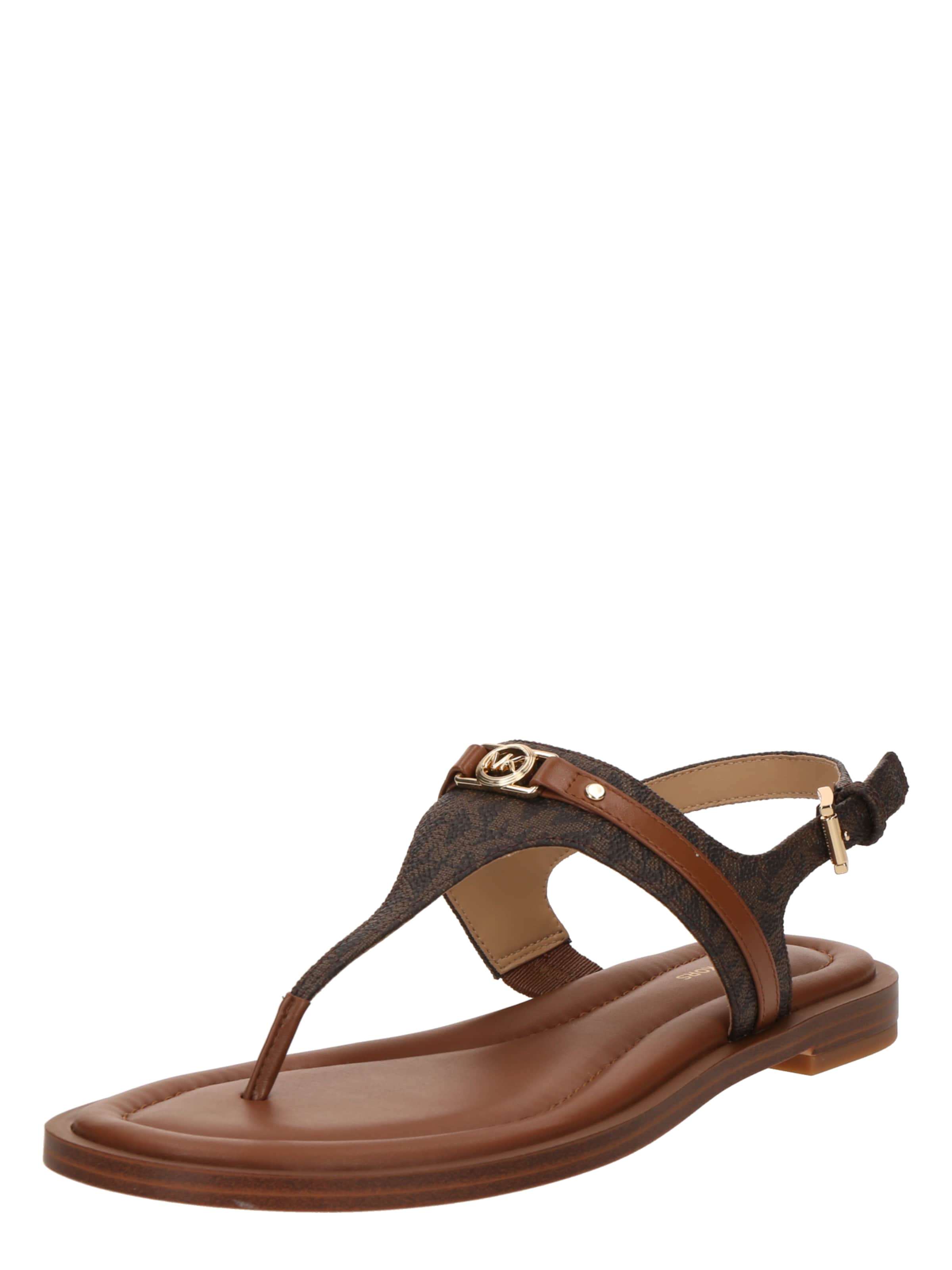MICHAEL Michael Kors T-Bar Sandals in Brown, Cognac, Dark Brown | ABOUT YOU