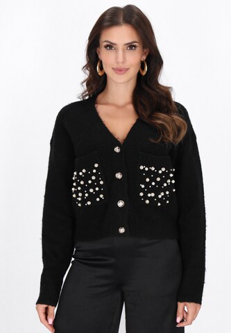 faina Knit cardigan in Black: front
