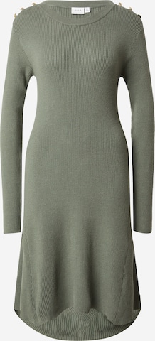 Rochie tricotat de la VILA pe verde: față