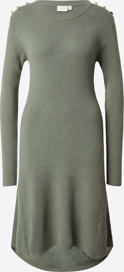 VILA Pletena haljina u zlatna / tamno zelena, Pregled proizvoda