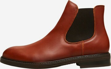 SELECTED HOMME - Botas chelsea em castanho