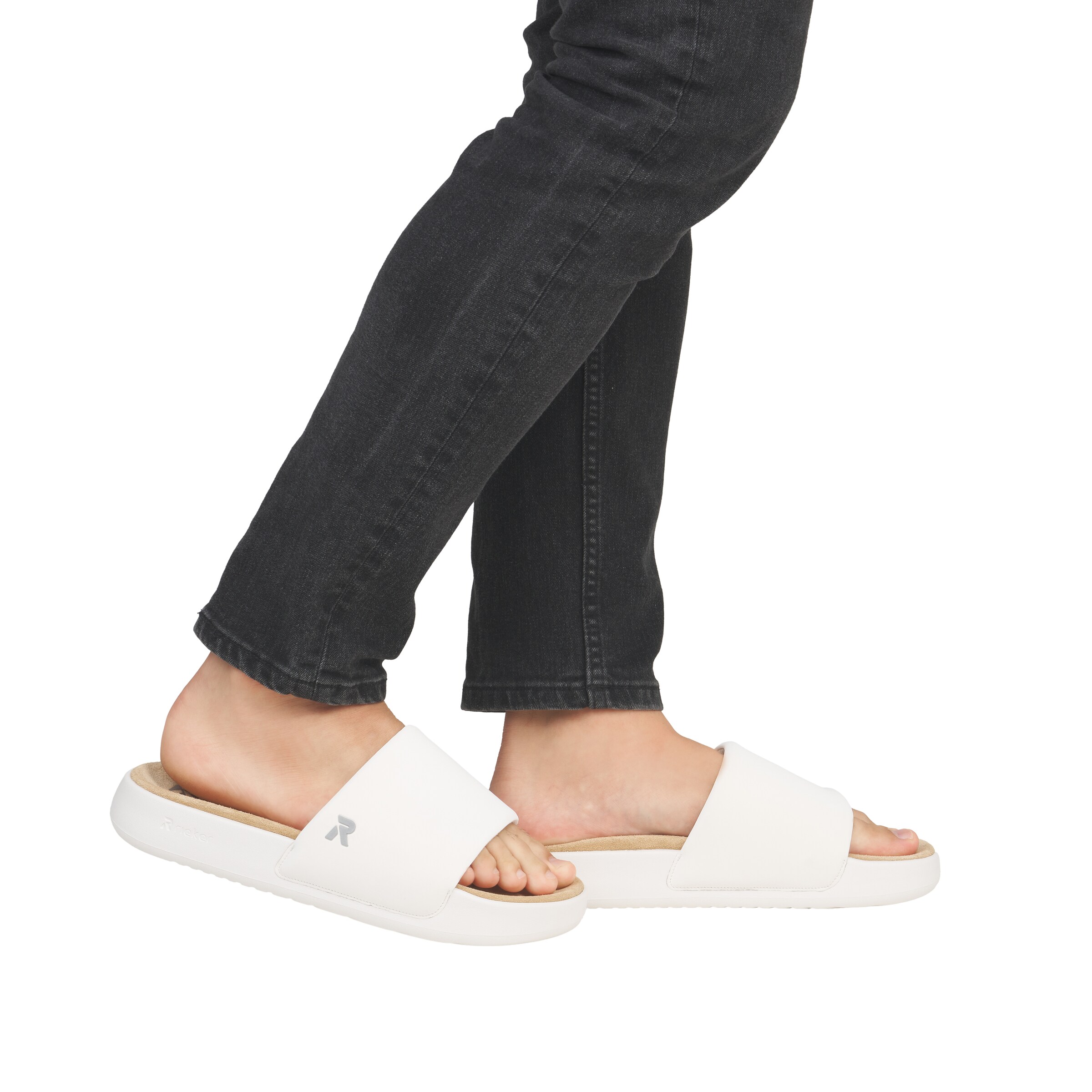 Mule ' U3250 ' Rieker Sport en blanc : devant