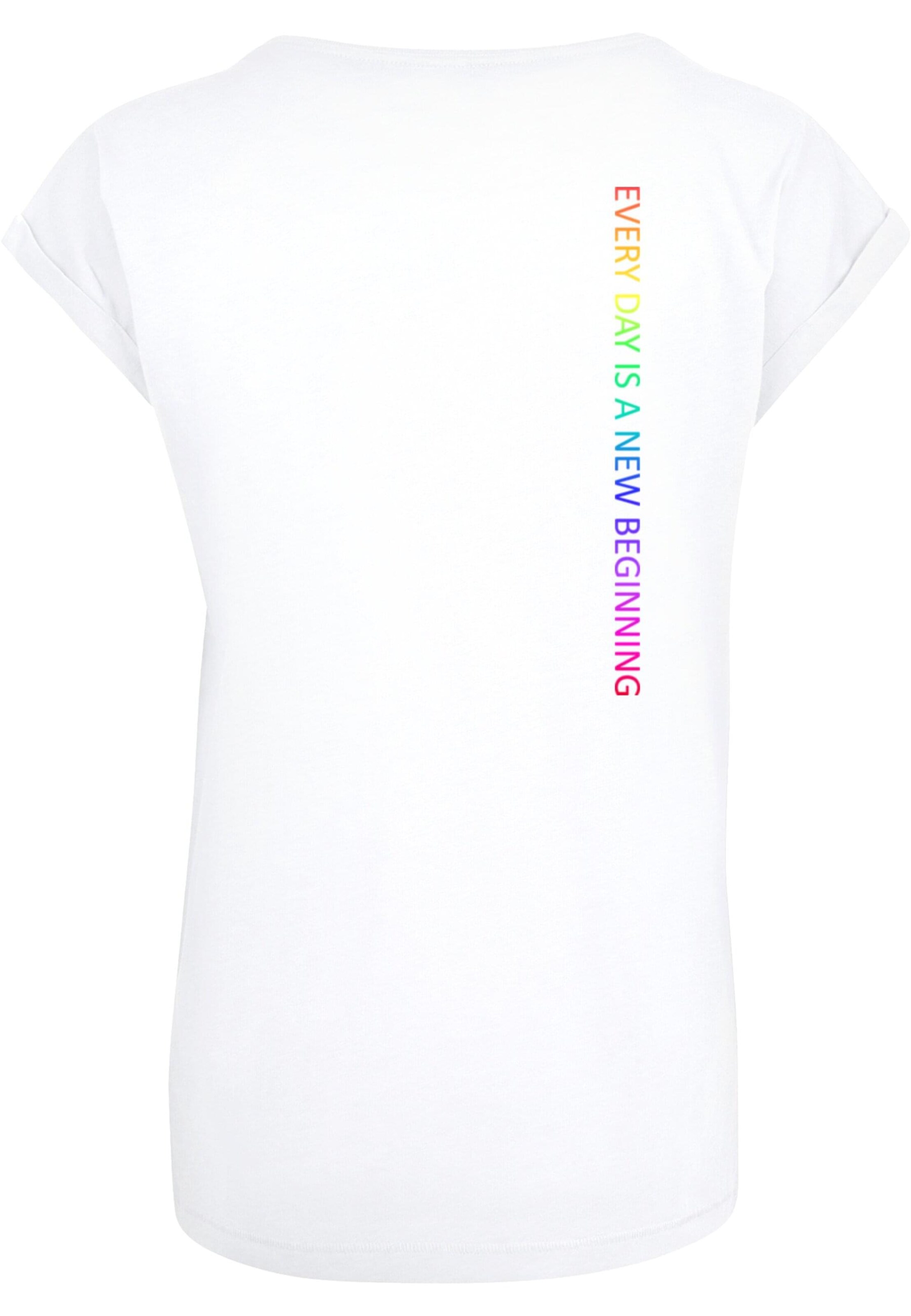 Merchcode Shirt 'Hope Rainbow' in White