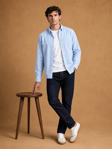 KING Essentials Regular fit Button Up Shirt 'The Tommy' in Blue