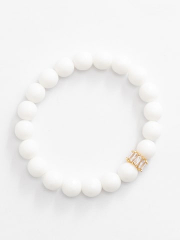 Secret Stones Armband 'White Harmony' in Weiß: Vorderseite