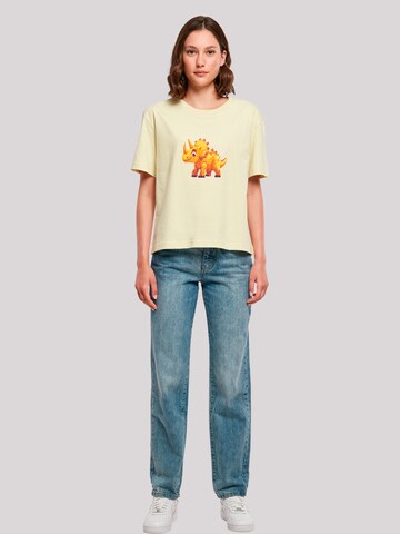 T-shirt 'Süßer Triceratops Dinosaurier' F4NT4STIC en jaune