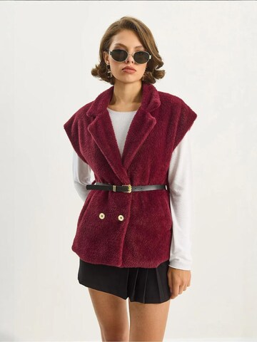 Gilet in maglia di Bianco Lucci in rosso