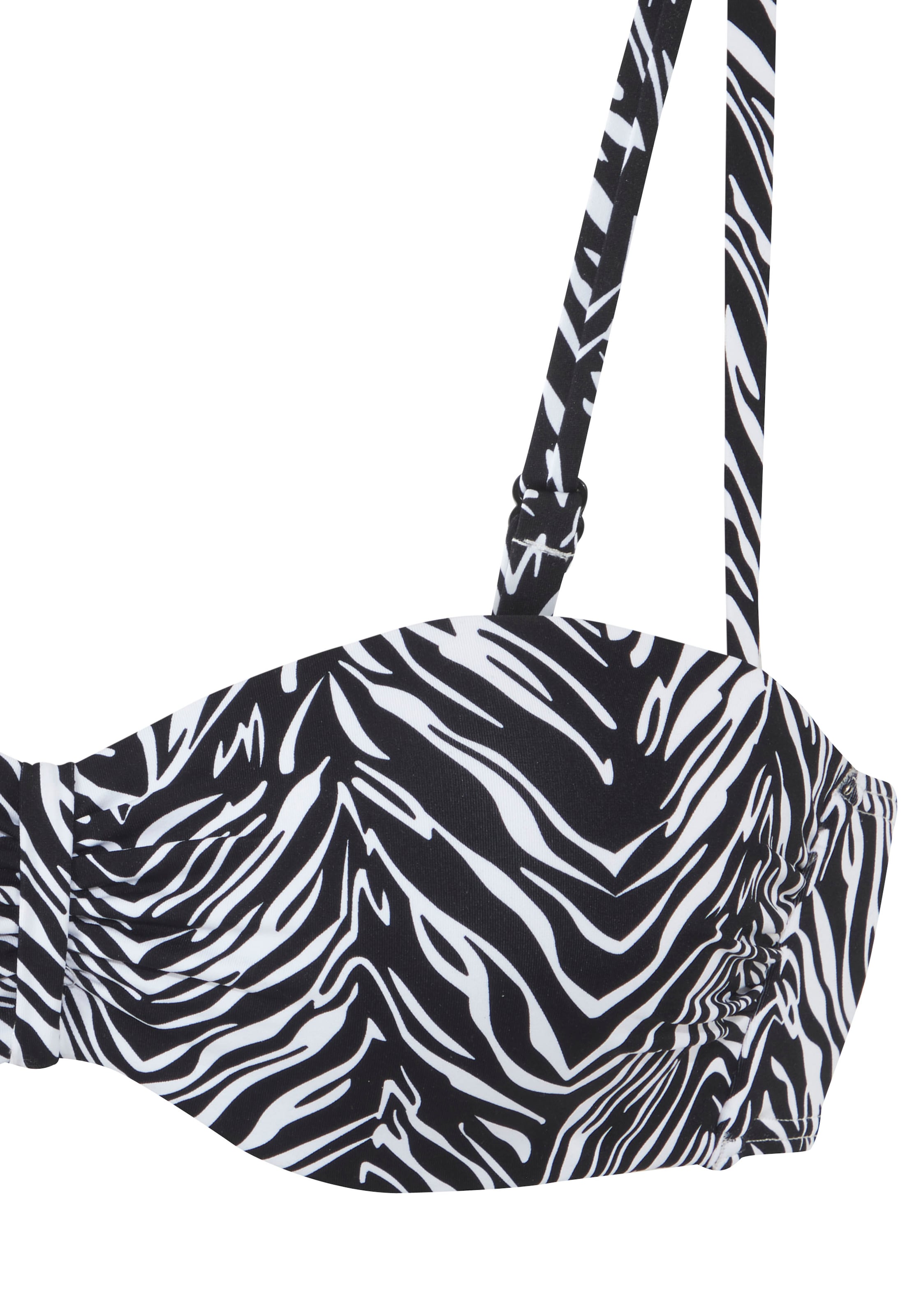 juoda s.Oliver Bandeau Bikinio viršutinė dalis