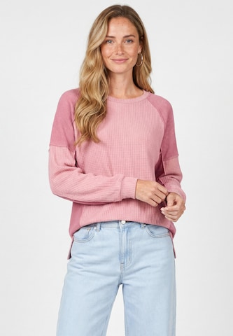 Sweat-shirt usha BLUE LABEL en rose : devant