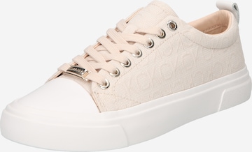 Calvin Klein - Zapatillas deportivas bajas en beige: frente