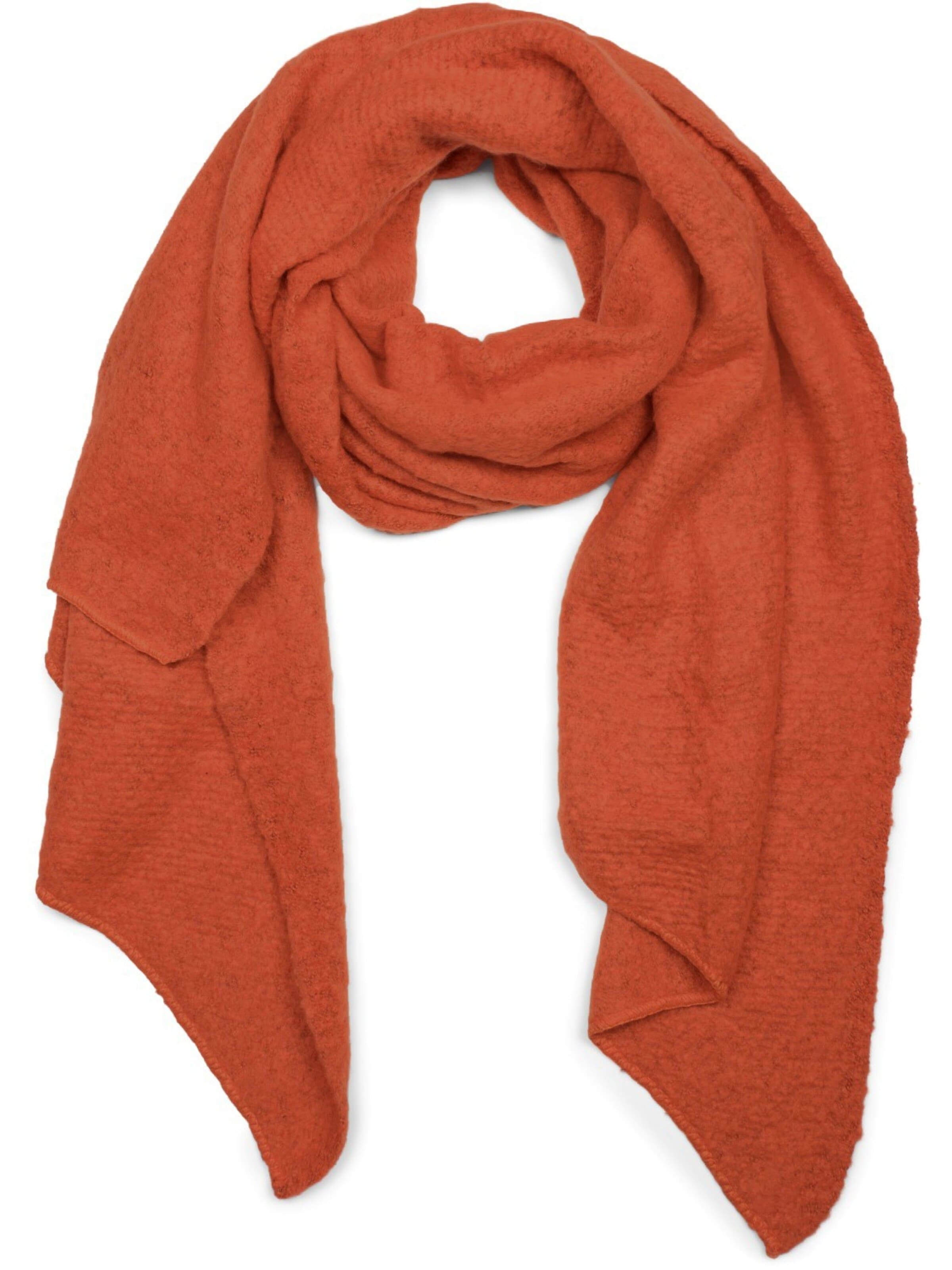 styleBREAKER Oversizeschal 'Asymmetrischer unifarbener Web Schal'‌‌ in One Size in orange, Produktansicht