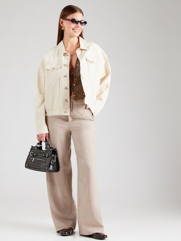 VILA Wide Leg Hose 'VIVARONE' in Beige