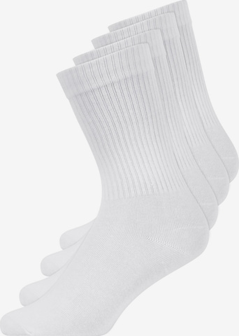 SNOCKS Athletic Socks in White: front