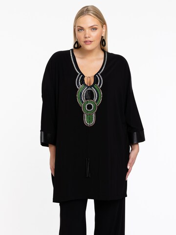 YOEK Tunic in Black: front