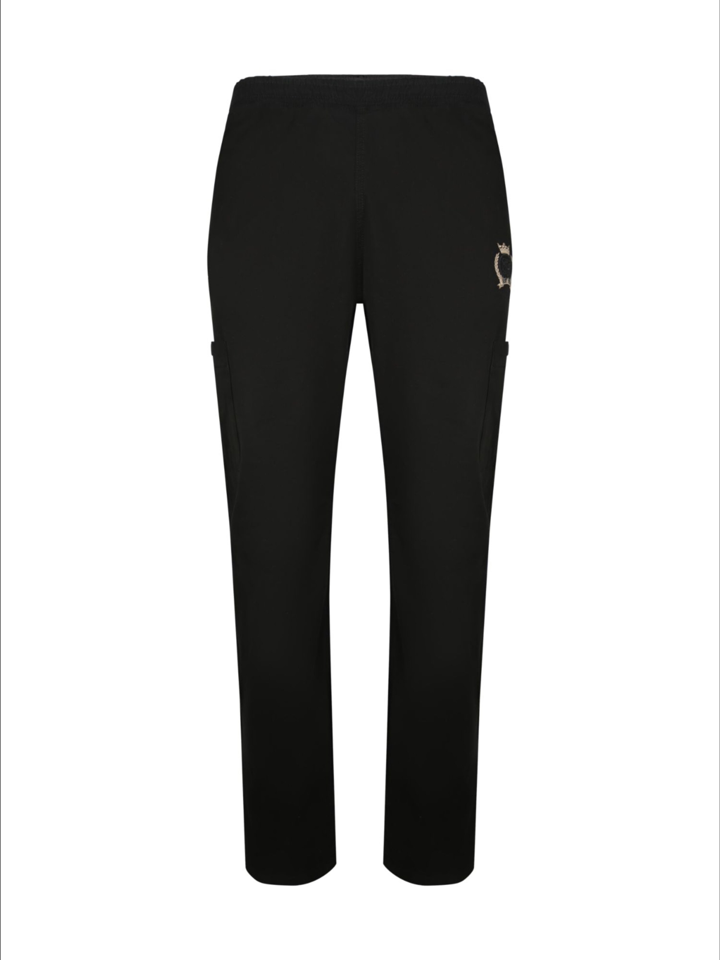 SikSilk Loose fit Pants in Black: front