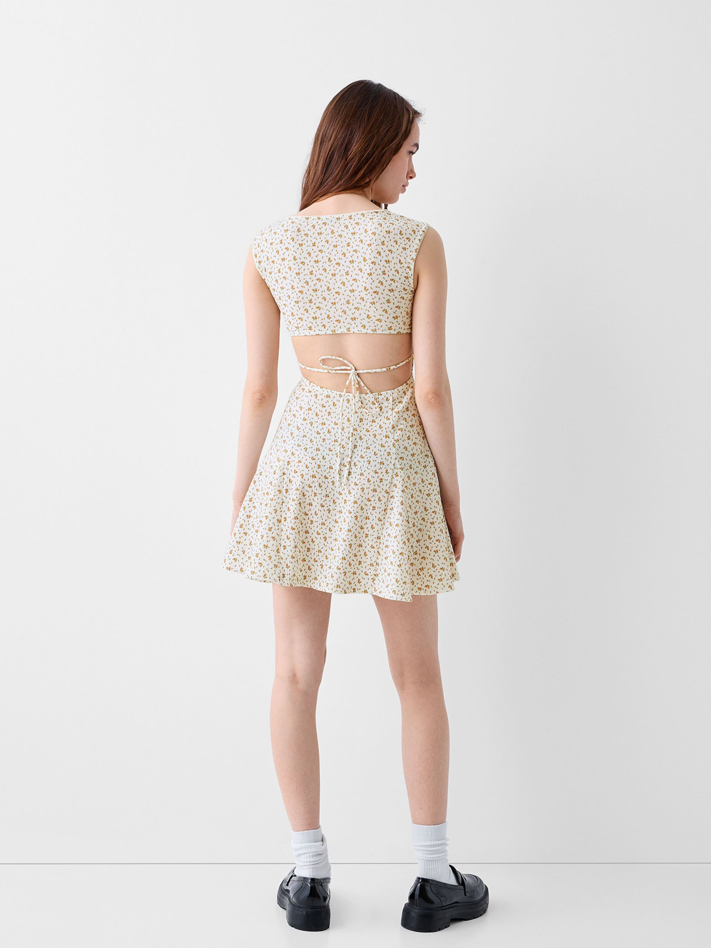 Bershka Dress in Ecru ABOUT YOU