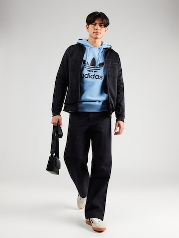 Bluză de molton 'Adicolor Classics Trefoil' de la ADIDAS ORIGINALS pe albastru