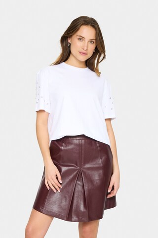 SAINT TROPEZ - Camisa ' Lyciana' em branco: frente