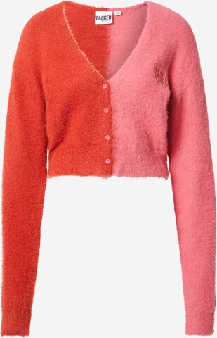 The Ragged Priest Knit Cardigan in Pink: front