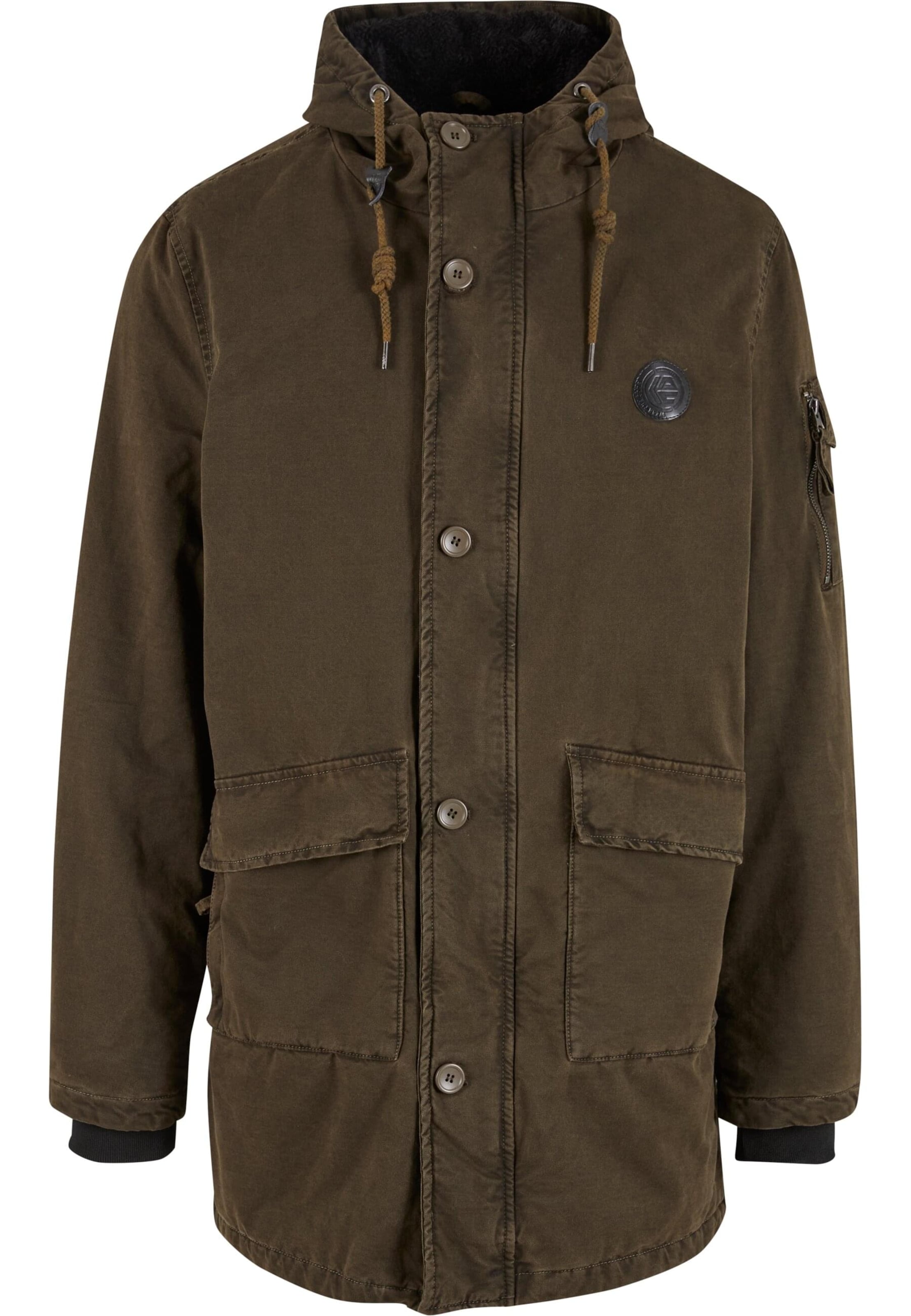 INDICODE JEANS Between-seasons parka 'Idahoe' in Green: front