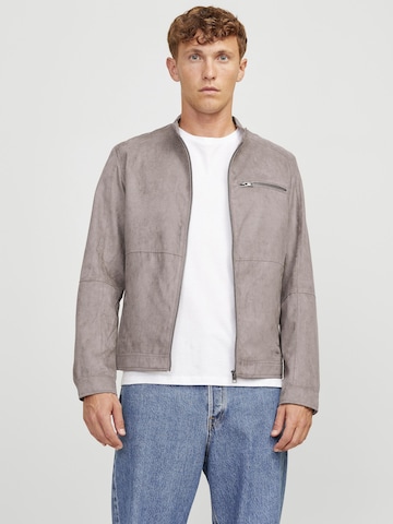 JACK & JONES Tussenjas 'JJEDylan' in Grijs: voorkant