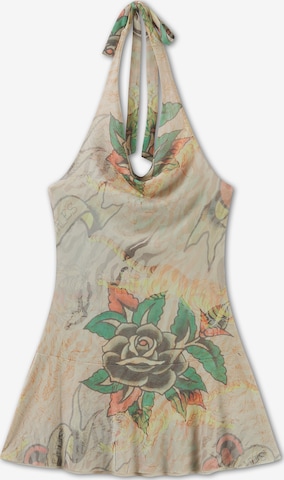 smėlio Ed Hardy Vasarinė suknelė 'Tiger': priekis