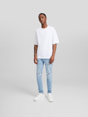 Bershka Skinny Jeansy w kolorze niebieski