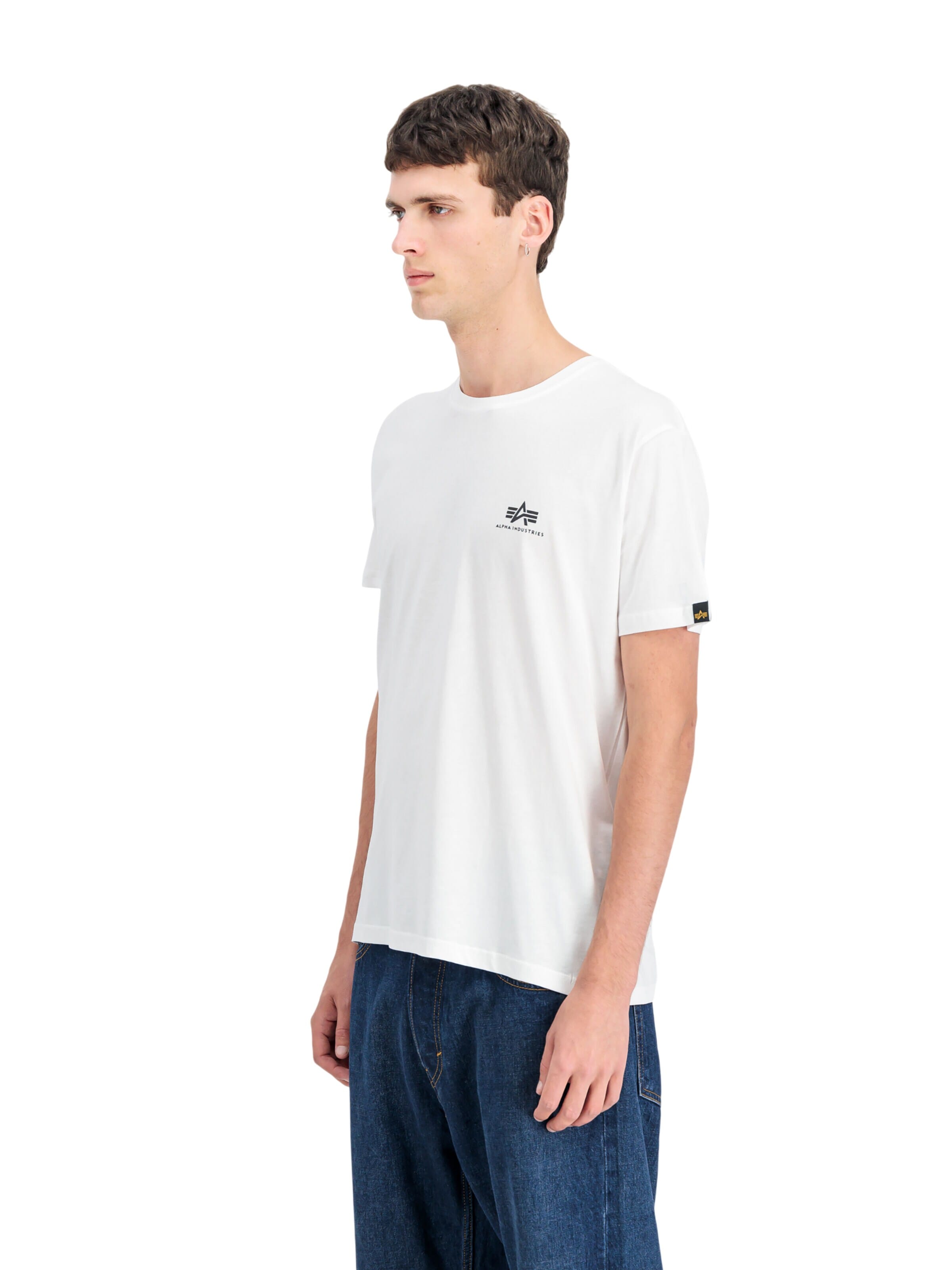 T-Shirt ALPHA INDUSTRIES en blanc : devant