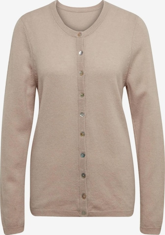 Goldner Strickjacke in Beige: Vorderseite