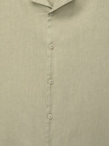 Pull&Bear Comfort fit Button Up Shirt in Beige