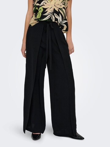 JDY Wide leg Trousers 'Divya' in Black: front