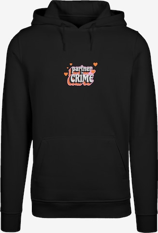F4NT4STIC Sweatshirt 'Partner In Crime Valentinstag' in Schwarz: Vorderseite