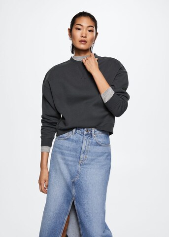 MANGO Sweatshirt in Grey: front