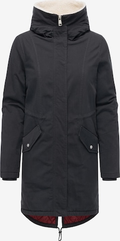 Ragwear Parka 'Coogle Youmodo' in Schwarz: Vorderseite
