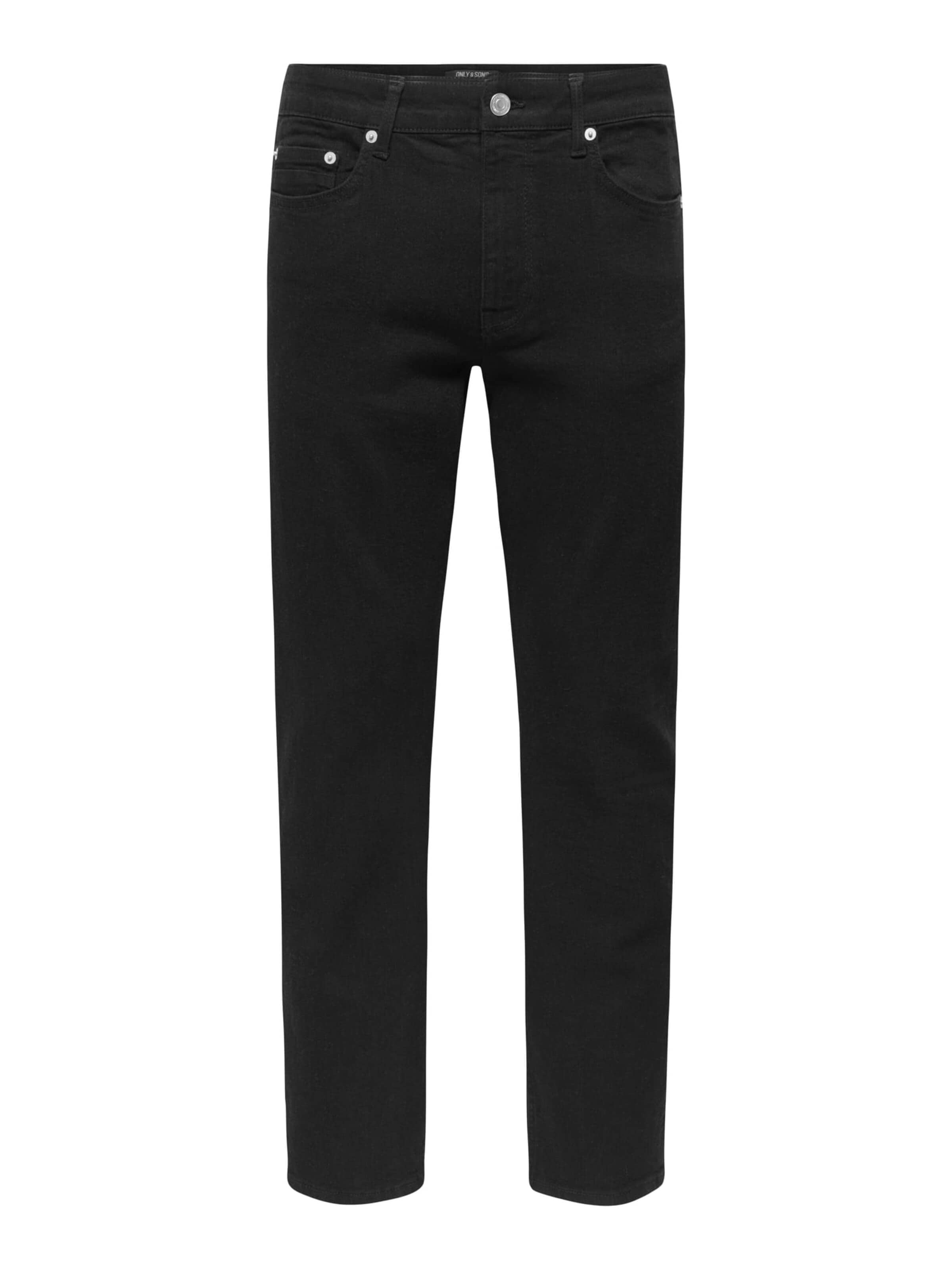 Only & Sons Baggy Jeans 'Weft' in Black: front