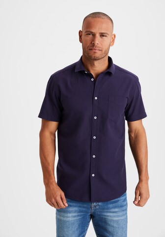 Coupe regular Chemise business H.I.S en bleu : devant