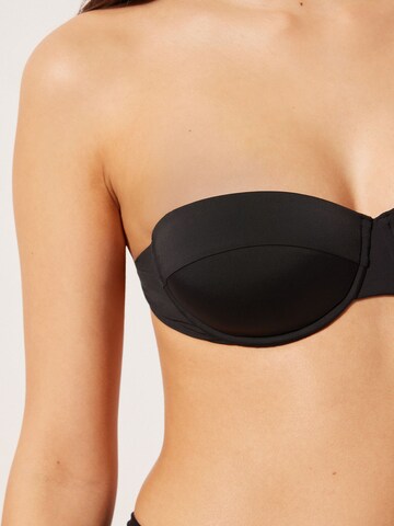 CALZEDONIA Bandeau Bikinitop 'Indonesia' in Schwarz