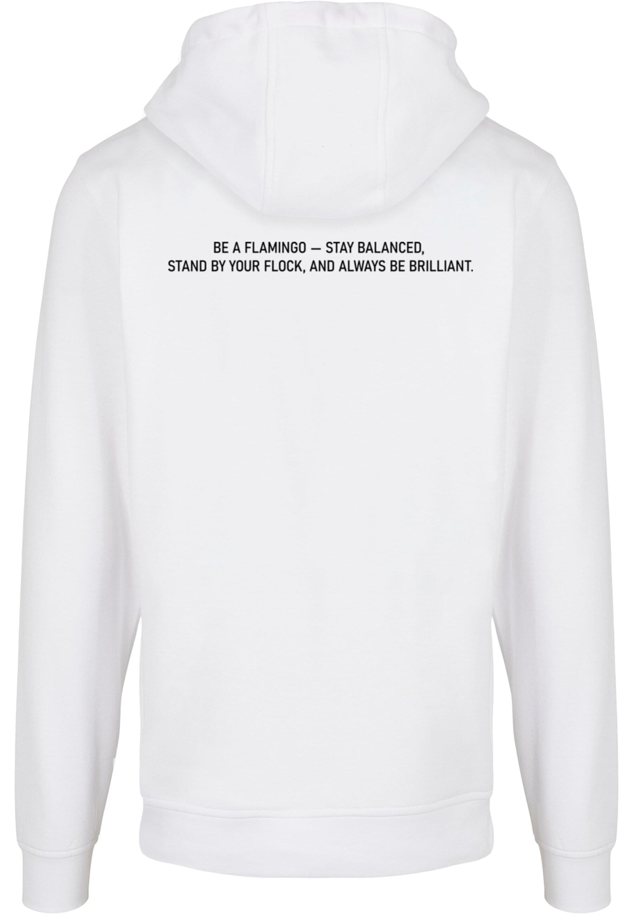 Merchcode Sweatshirt 'Flamingo' in Weiß