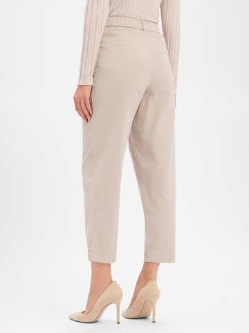 MAERZ Muenchen Slim fit Pleat-Front Pants in Beige