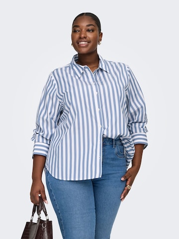 Camicia da donna 'CAROregon' di ONLY Carmakoma in blu: frontale