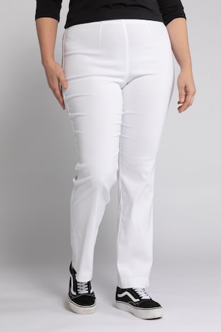 Ulla Popken Regular Pants 'Bengalin' in White: front