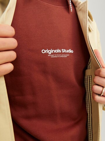 JACK & JONES Sweatshirt 'Vesterbro' in Bruin