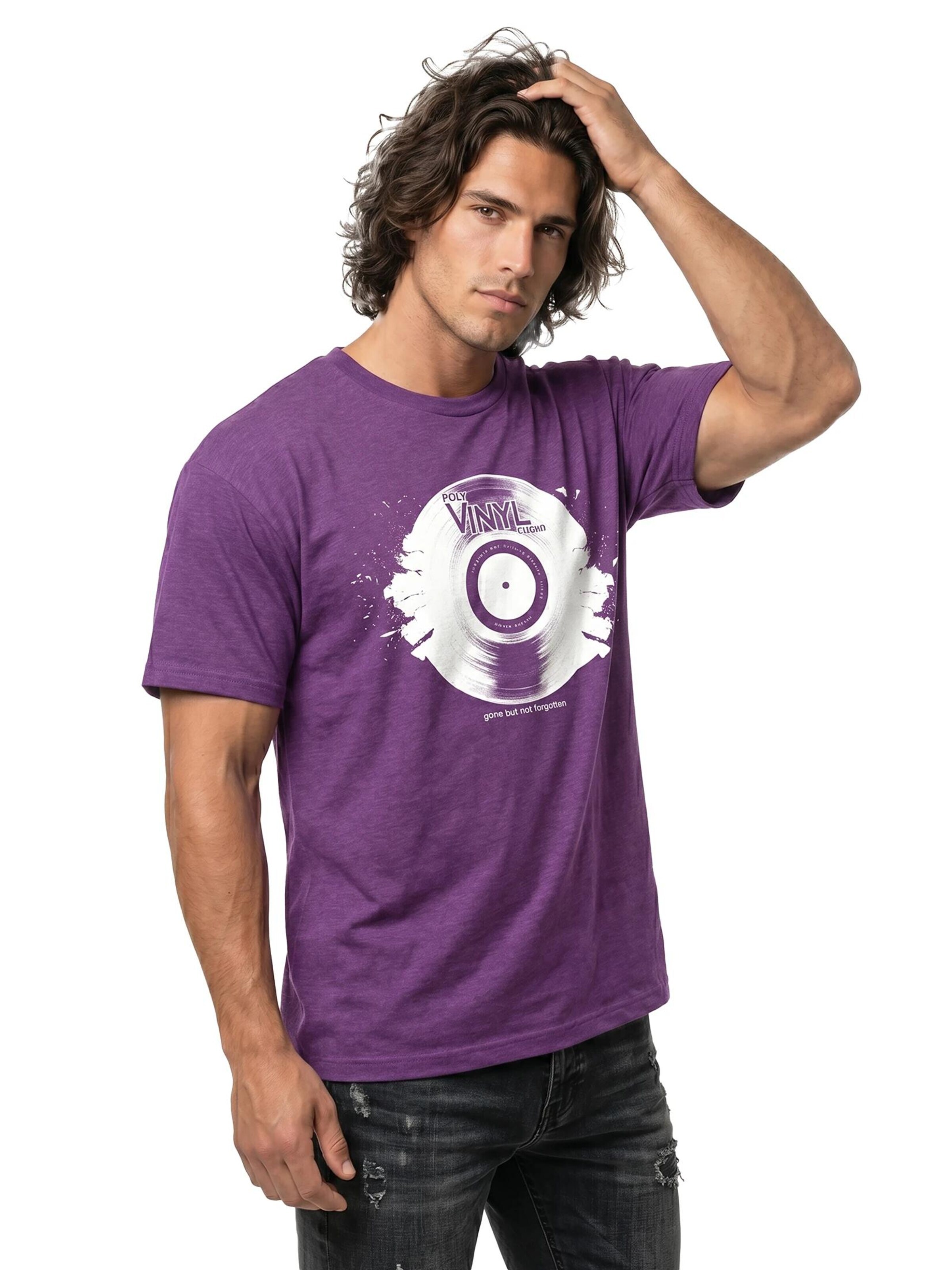 MAKAYA Shirt 'Vinyl'‌‌‌‌‌‌‌‌‌ in Lila