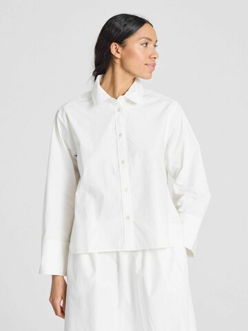 Gai+Lisva Blouse 'Flora' in Wit: voorkant