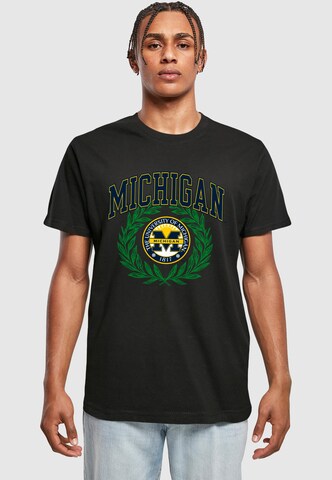 Merchcode Shirt 'Michigan University - Michigan 1817' in Black: front
