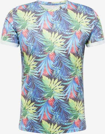 Key Largo T-shirt 'LEAF' i blå: framsida