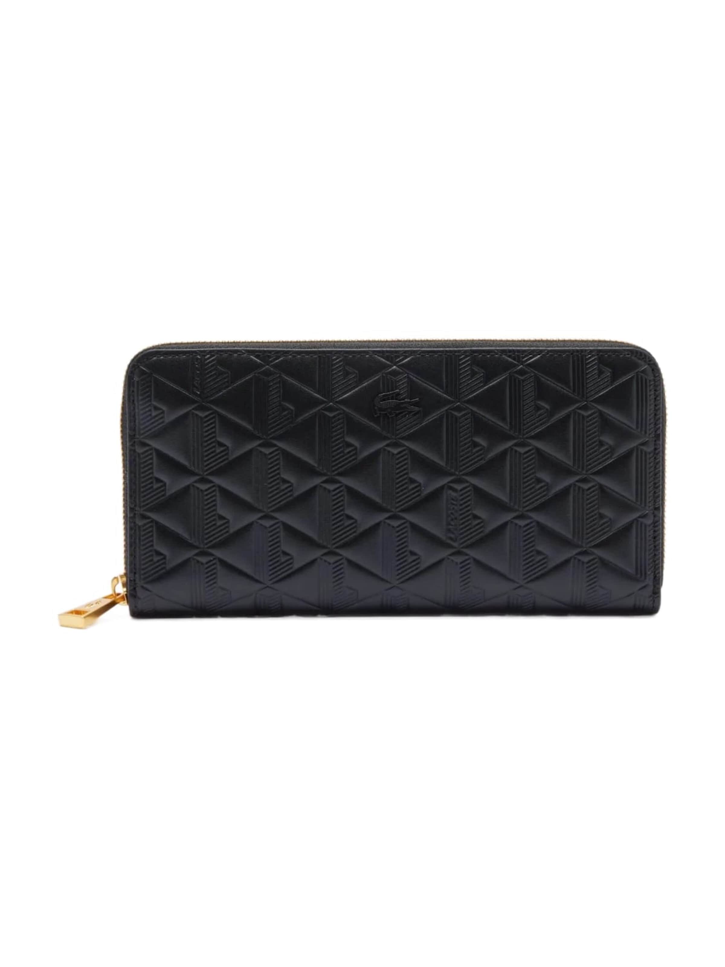 LACOSTE Tegnebog 'Lacoste Compagnon Maheki Noir' i sort: forside