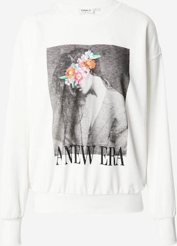 Sweat-shirt 'HANNA' ONLY en blanc : devant