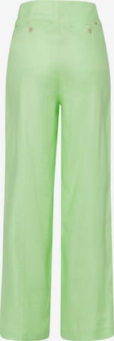 BRAX Wide leg Pleat-Front Pants 'Maine' in Green