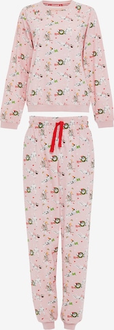 Pyjama Threadbare en rose : devant